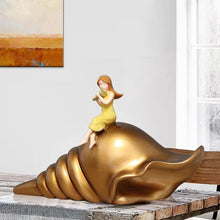 Load image into Gallery viewer, Resin Conch Girl Figurines artware