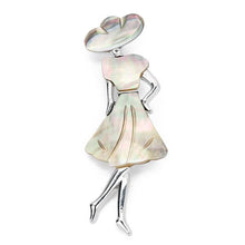 Load image into Gallery viewer, Girl Shape Shell Brooches