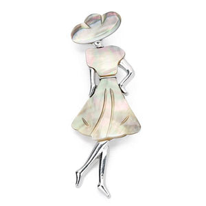 Girl Shape Shell Brooches