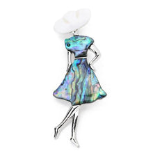 Load image into Gallery viewer, Girl Shape Shell Brooches