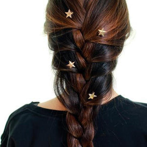 Gold Star Swirl Spiral Hairpin