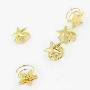 Gold Star Swirl Spiral Hairpin