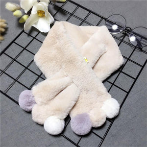 Cute Rabbit Fur Scarf