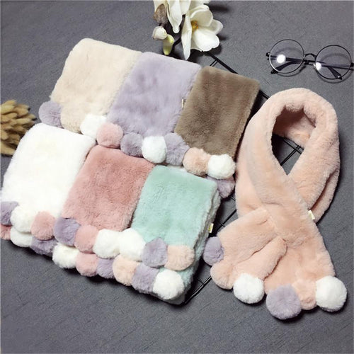 Cute Rabbit Fur Scarf