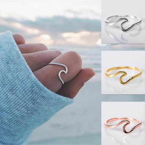 Fashion Simple Wave Rings