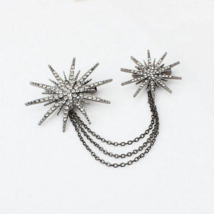 Rhinestone Crystal Starfish Brooch