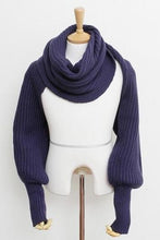 Load image into Gallery viewer, Sleeves Knitted Scarf Thick