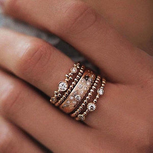 Bright Rhinestone Midi Ring