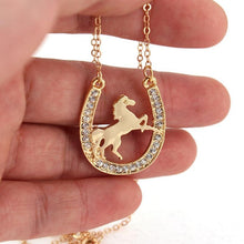 Load image into Gallery viewer, Horseshoe Pendant Necklace