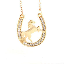 Load image into Gallery viewer, Horseshoe Pendant Necklace