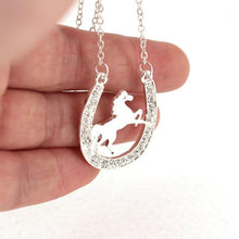 Load image into Gallery viewer, Horseshoe Pendant Necklace