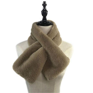 Plush Faux Rabbit Fur Scarf