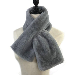 Plush Faux Rabbit Fur Scarf