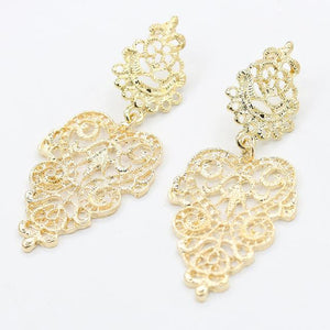 Hollow Leaves Drop Earring