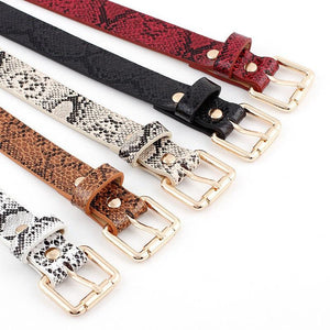 Pu Leather Snake Waist Belt