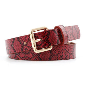 Pu Leather Snake Waist Belt