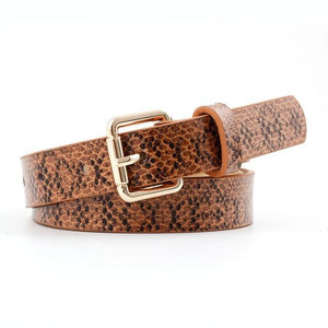 Pu Leather Snake Waist Belt