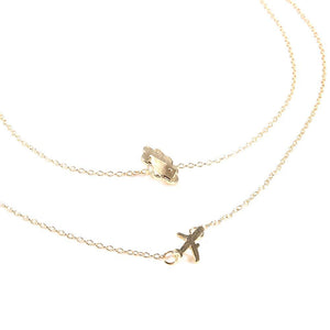 Cloud Airplane Double Necklace