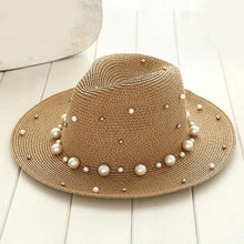 Load image into Gallery viewer, Summer Pearl Beading Hat