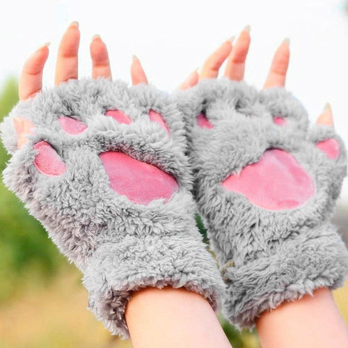 Warmth Fingerless Plush Gloves